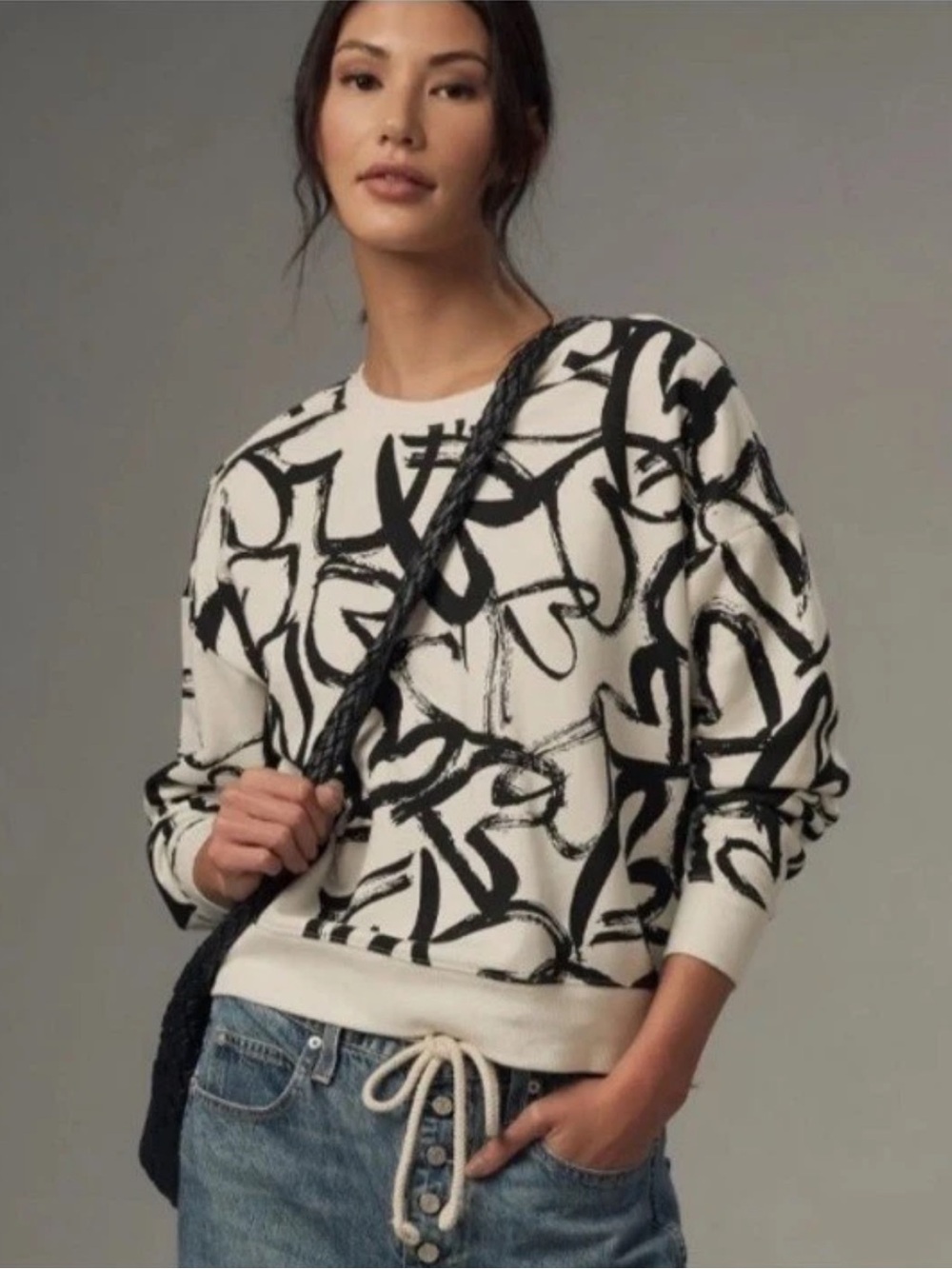 Anthropologie heart sweatshirt